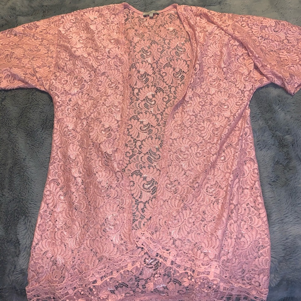 Pink cardigan